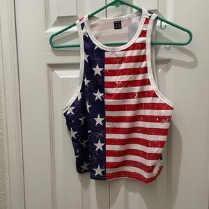 Patriotic Stars and Stripes Women's Tank Top new